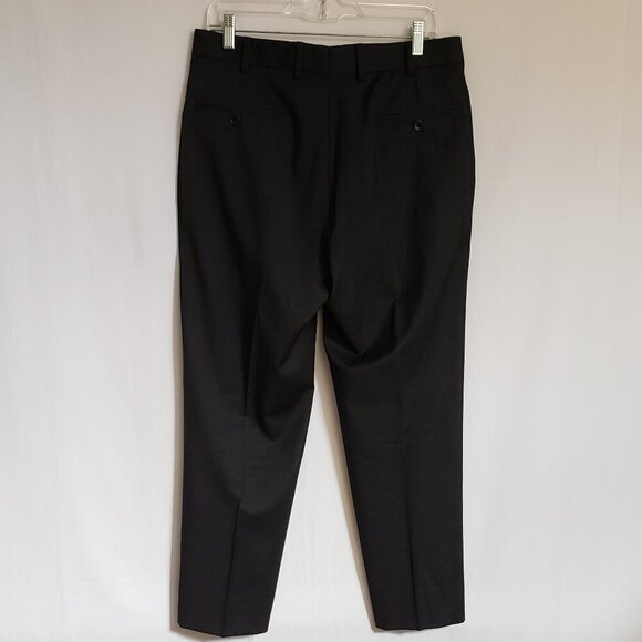 Brooks Brothers " Fitzgerald" Mens Black Wool Dress Pants. Size 34 - Picture 2 of 8